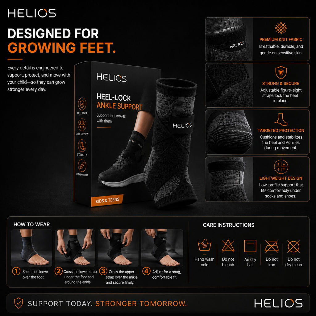 Helios Recover - Youth Heel and Growth Plate Support Sleeve