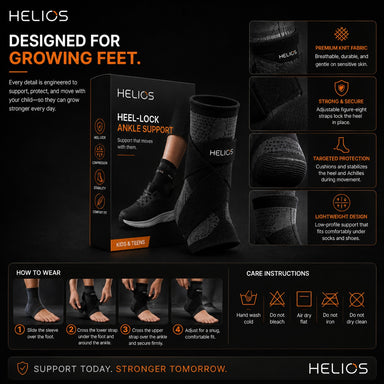 Helios Recover - Youth Heel and Growth Plate Support Sleeve