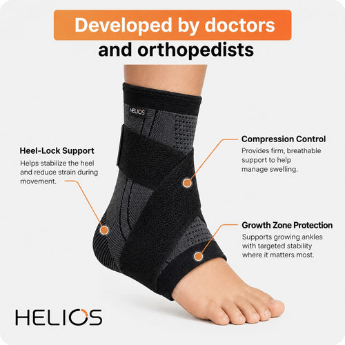 Helios Recover - Youth Heel and Growth Plate Support Sleeve