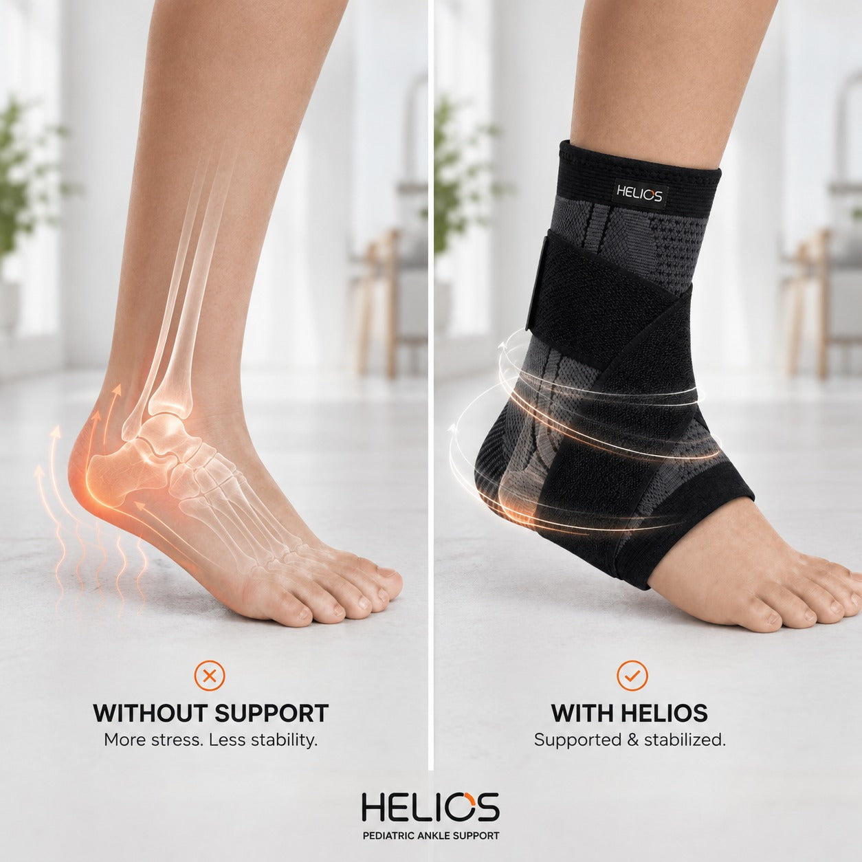 Helios Recover - Youth Heel and Growth Plate Support Sleeve