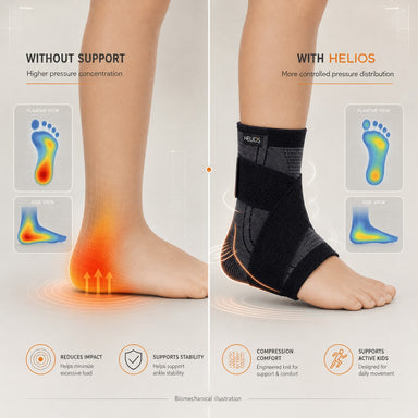 Helios Recover - Youth Heel and Growth Plate Support Sleeve