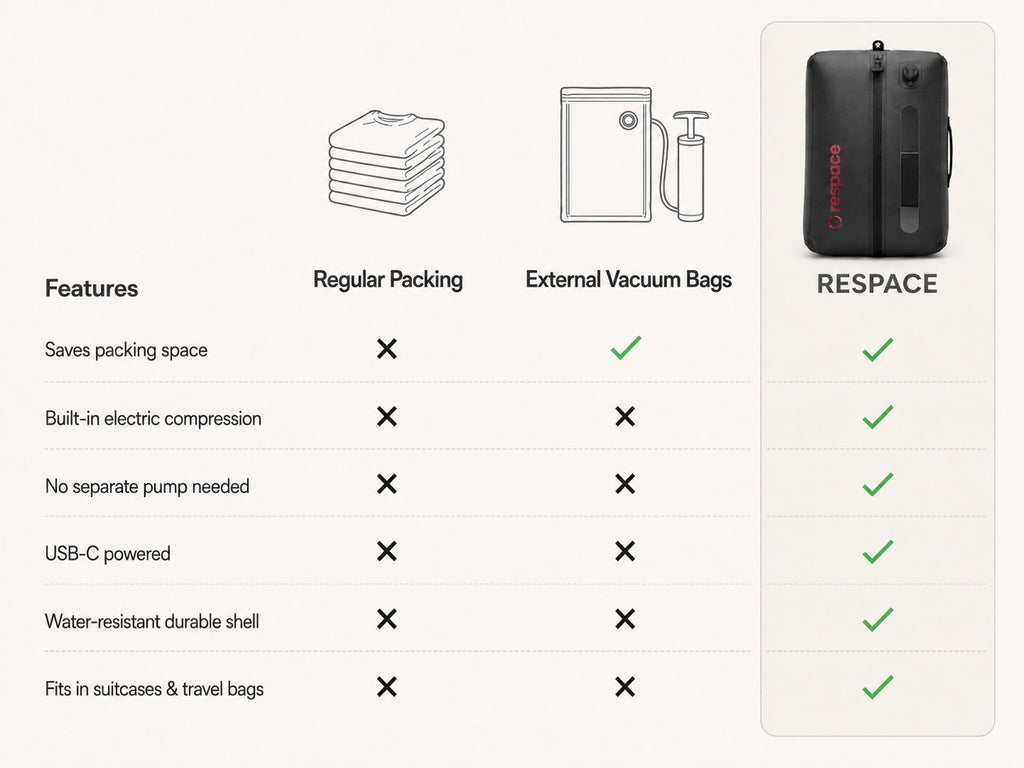 V2-Respace™Built-in electric compression Travel Kit
